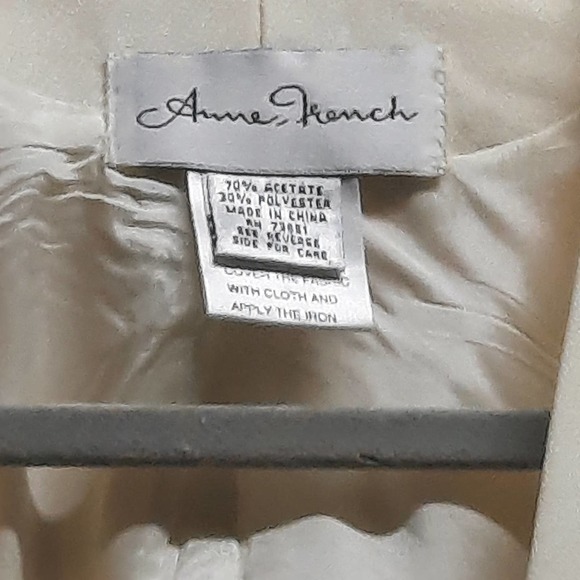 Vtg 90's Ann French custom Ivory 3 piece lined skirt, top and suit blazer - Picture 8 of 8